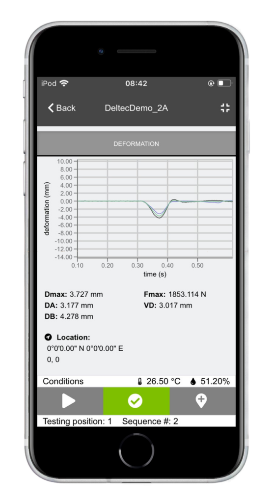 Impact Tester iOS Test Results 2A