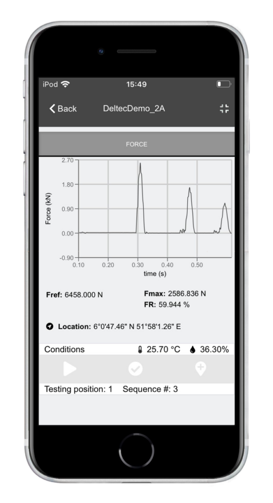 Impact Tester iOS Test Results 2A